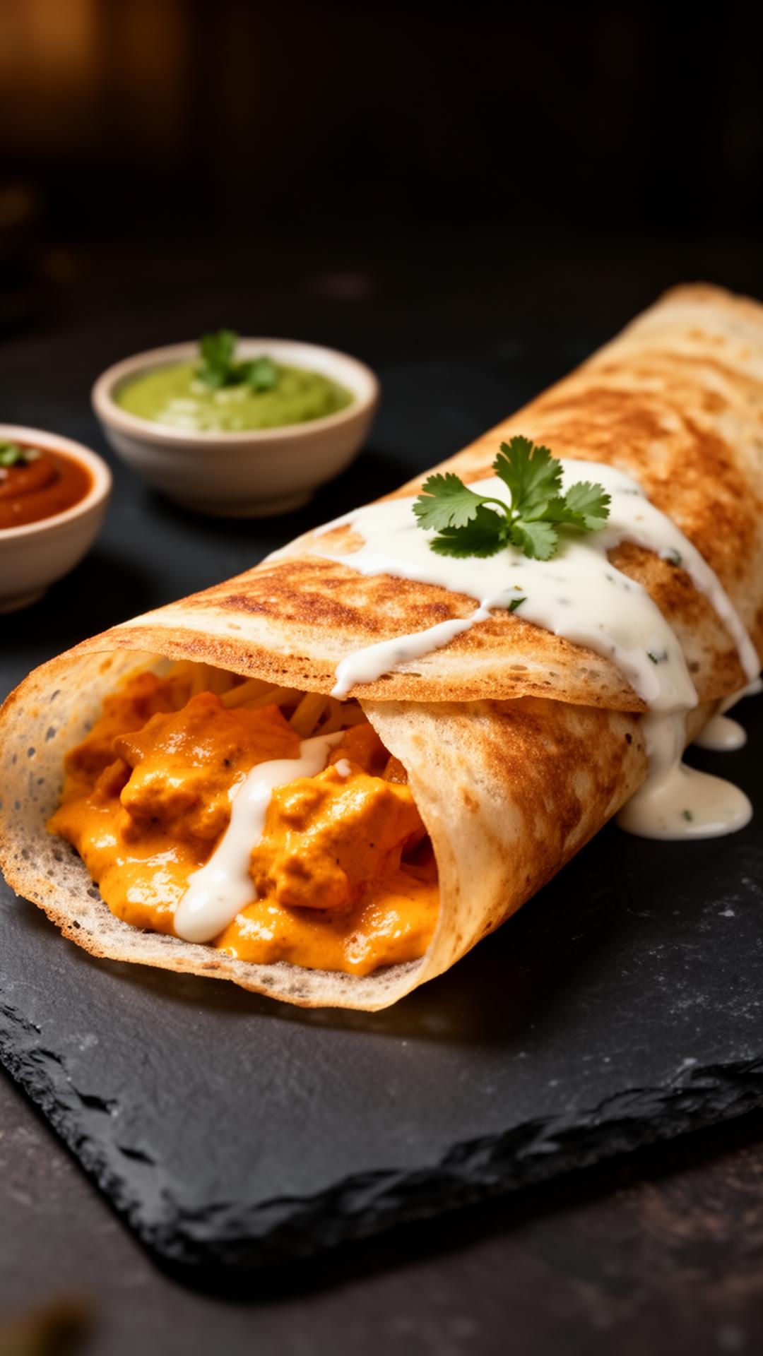 Butter Chicken Dosa