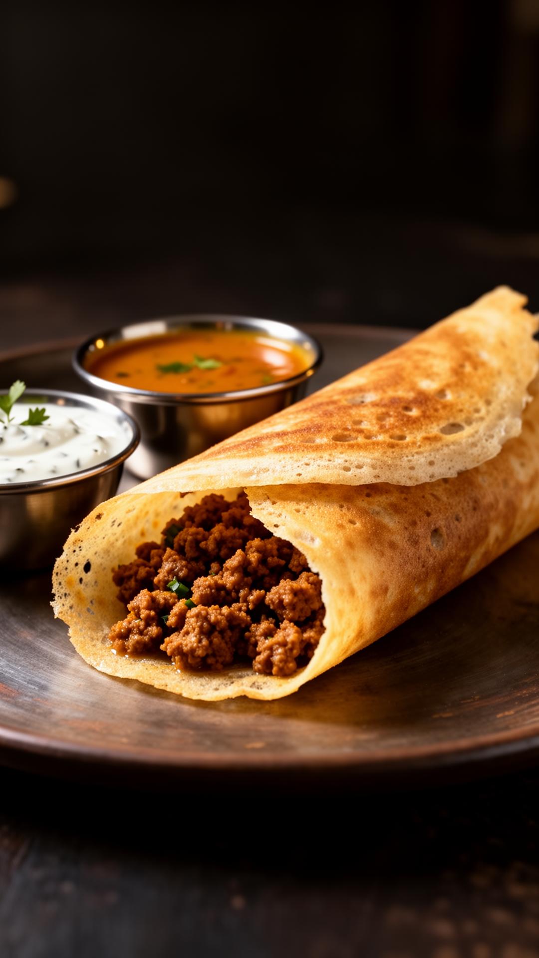 Mutton Keema Dosa